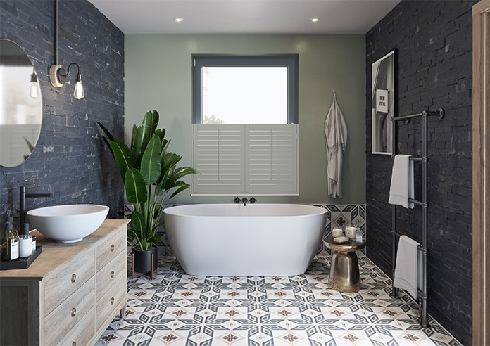 Bromley, Smoke Grey - Cafe Style Plantation Shutter - Image 9